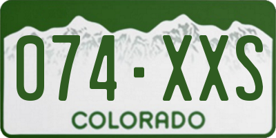 CO license plate 074XXS