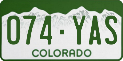 CO license plate 074YAS