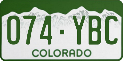 CO license plate 074YBC