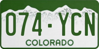 CO license plate 074YCN