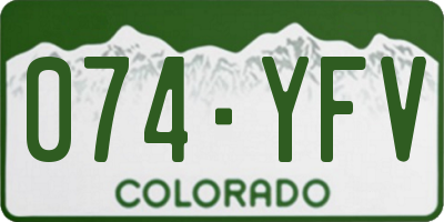 CO license plate 074YFV