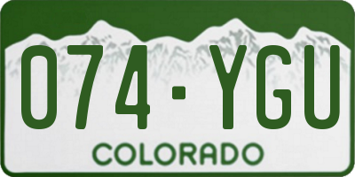 CO license plate 074YGU