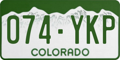CO license plate 074YKP