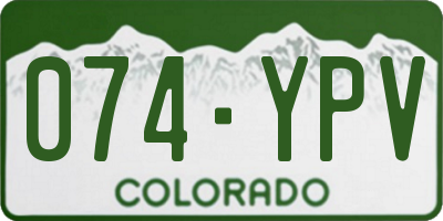CO license plate 074YPV