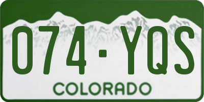 CO license plate 074YQS