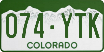 CO license plate 074YTK