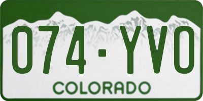 CO license plate 074YVO