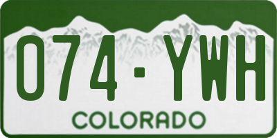 CO license plate 074YWH