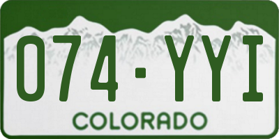 CO license plate 074YYI