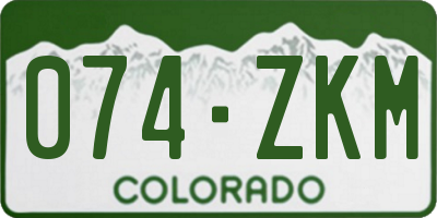 CO license plate 074ZKM