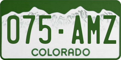 CO license plate 075AMZ