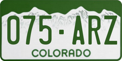 CO license plate 075ARZ