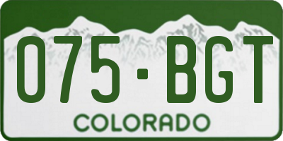 CO license plate 075BGT