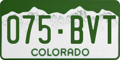 CO license plate 075BVT