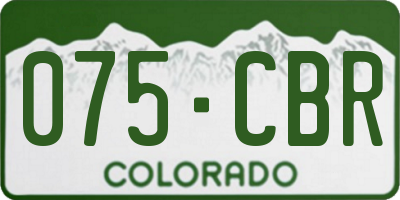 CO license plate 075CBR