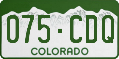 CO license plate 075CDQ