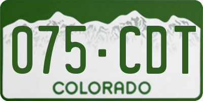 CO license plate 075CDT