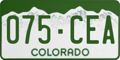 CO license plate 075CEA