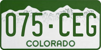 CO license plate 075CEG