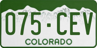 CO license plate 075CEV