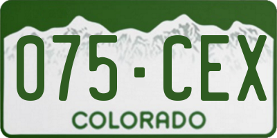 CO license plate 075CEX