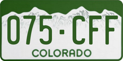 CO license plate 075CFF