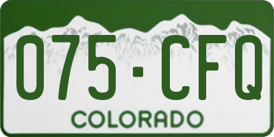 CO license plate 075CFQ