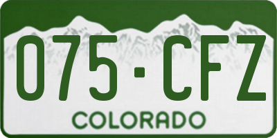 CO license plate 075CFZ