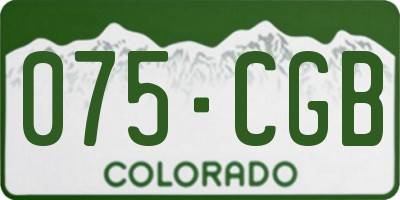 CO license plate 075CGB