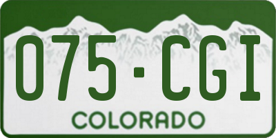 CO license plate 075CGI