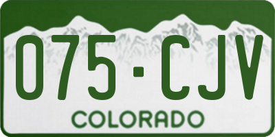 CO license plate 075CJV