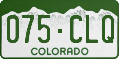 CO license plate 075CLQ