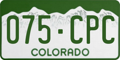 CO license plate 075CPC