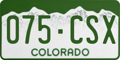 CO license plate 075CSX