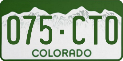 CO license plate 075CTO
