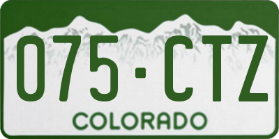 CO license plate 075CTZ