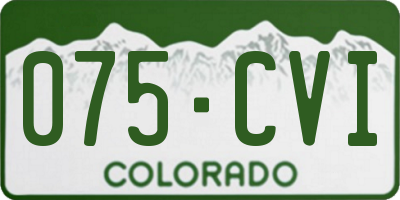 CO license plate 075CVI