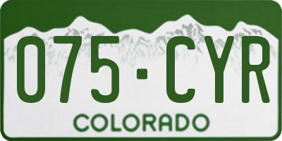 CO license plate 075CYR