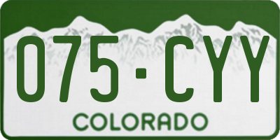 CO license plate 075CYY