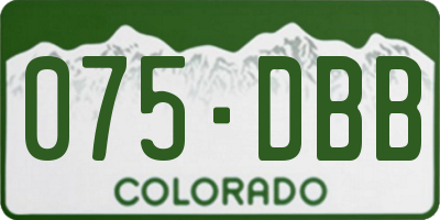 CO license plate 075DBB