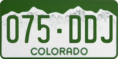 CO license plate 075DDJ