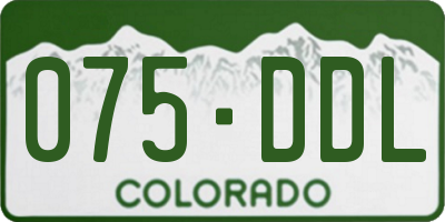 CO license plate 075DDL