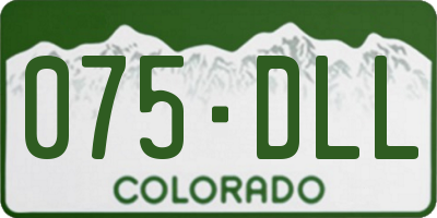 CO license plate 075DLL