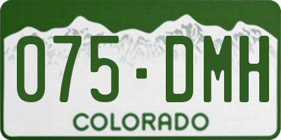 CO license plate 075DMH