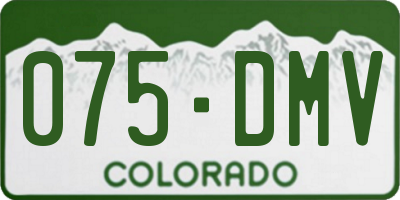 CO license plate 075DMV