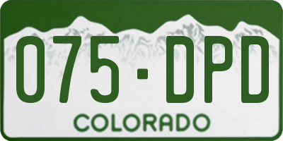 CO license plate 075DPD
