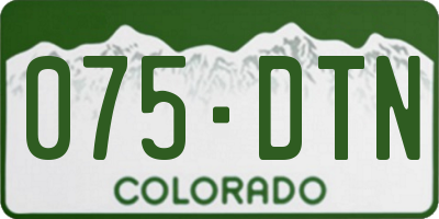 CO license plate 075DTN
