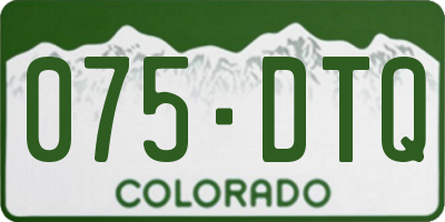 CO license plate 075DTQ