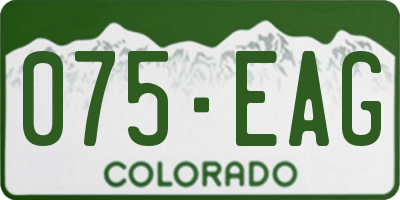 CO license plate 075EAG