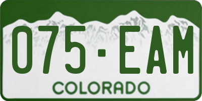 CO license plate 075EAM